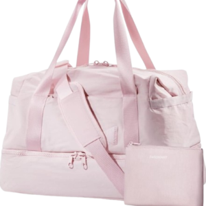 Blush Pink Travel Duffel Bag with Matching Pouch